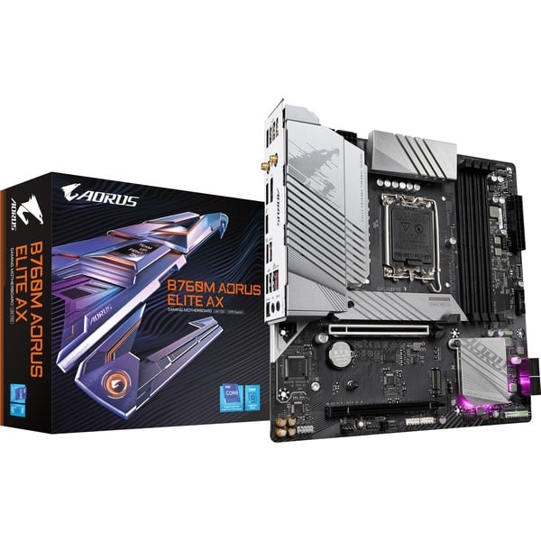 GIGABYTE B760M AORUS ELITE AX Placa base plateado