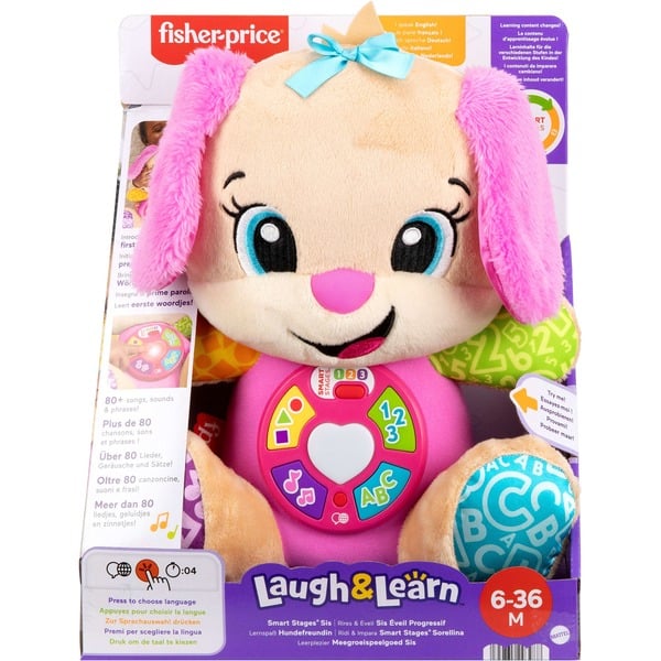 Fisher-Price JFD31 Peluches rosa neón/Marrón claro