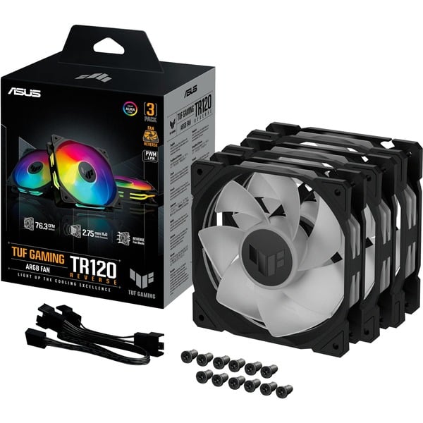 ASUS TUF GAMING TR120 ARGB Ventilador negro/Transparente