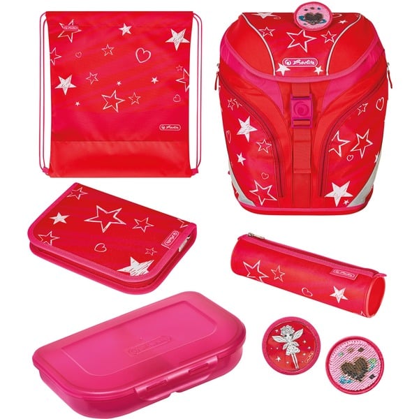 Herlitz SoftLight Plus Stars&Strips Cartera de escuela rojo