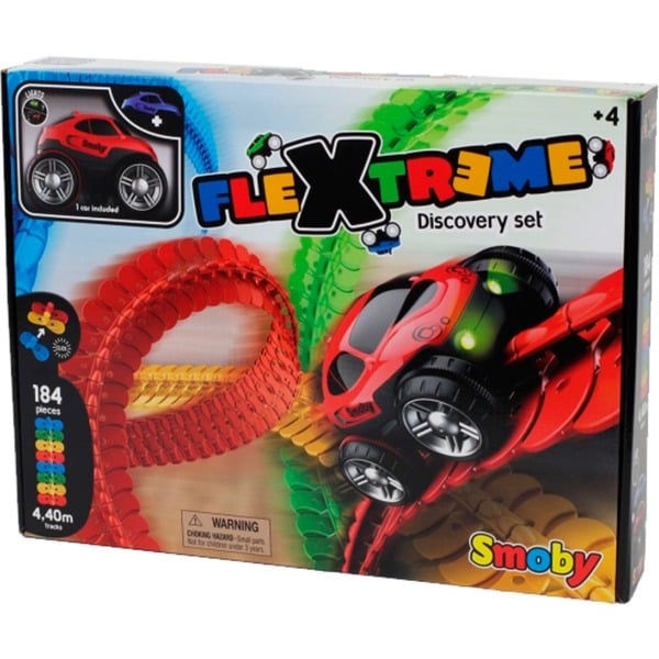 Smoby FleXtreme Discovery Set Pistas de carreras Set de pistas y vehículo 4 año(s) AAA Plástico Multicolor