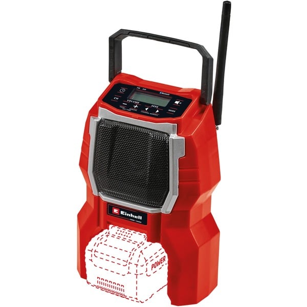 Einhell 3408017 Radio de obras rojo/Negro