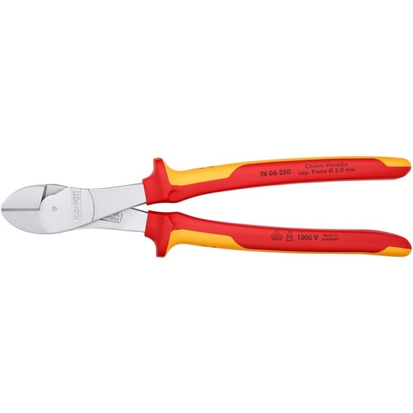 Knipex 74 06 250 Alicates de corte rojo/Amarillo