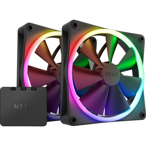 NZXT F140 RGB DUO Twin 140x140x25 Ventilador negro