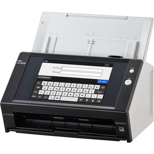 Fujitsu N7100E Escáner con alimentador automático de documentos (ADF) 600 x 600 DPI A4 Negro Escáner de alimentación de hojas gris 216 x 3048 mm 600 x 600 DPI 24 bit 8 bit 1 bit 25 ppm