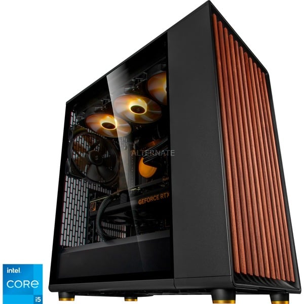 ALTERNATE AGP-DESIGN-INT-001 Gaming-PC negro/Madera