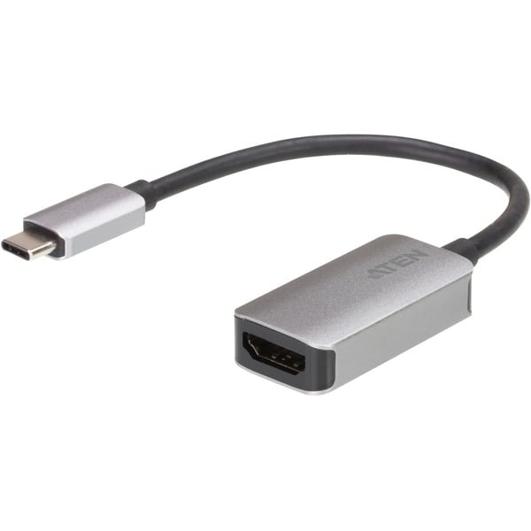 ATEN Adaptador de USB-C a 4K HDMI gris/Negro 3.2 Gen 1 (3.1 Gen 1) USB Tipo C Salida HDMI 4096 x 2160 Pixeles