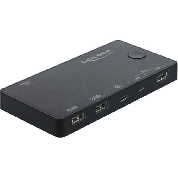 DeLOCK 11477 interruptor KVM Negro Switch KVM 3840 x 2160 Pixeles Negro