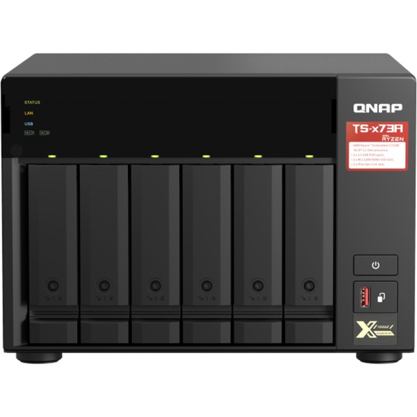 QNAP TS-673A NAS Torre Ethernet Negro V1500B negro/Gris NAS Torre AMD Ryzen V1500B Negro