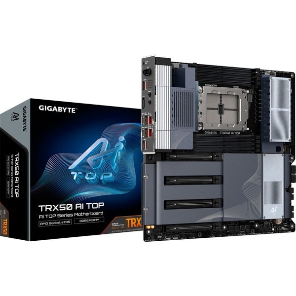 GIGABYTE TRX50 AI TOP Placa base plateado/Negro