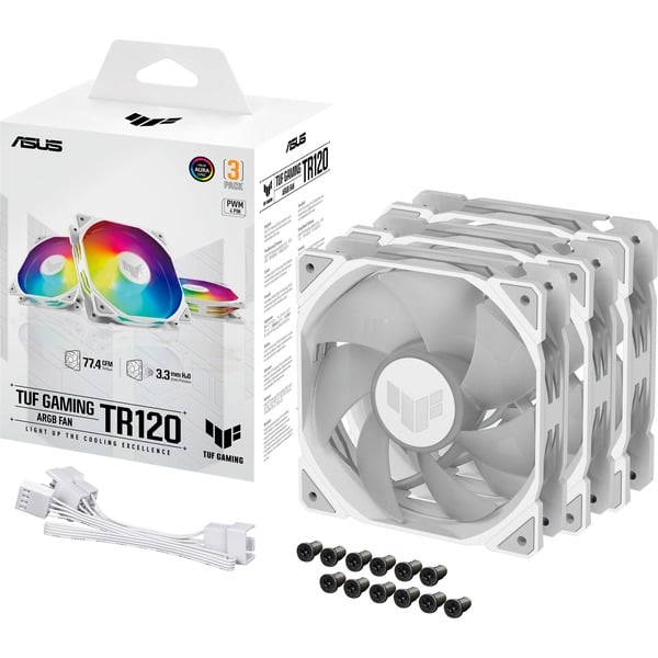 ASUS TUF GAMING TR120 ARGB Ventilador blanco/Transparente