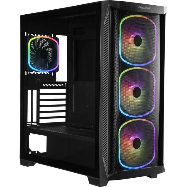 Enermax StarryKnight SK30 Midi Tower Negro Cajas de torre negro Midi Tower PC Negro ATX EATX micro ATX Mini-ATX Acero al carbón Vidrio templado Azul Verde Rojo