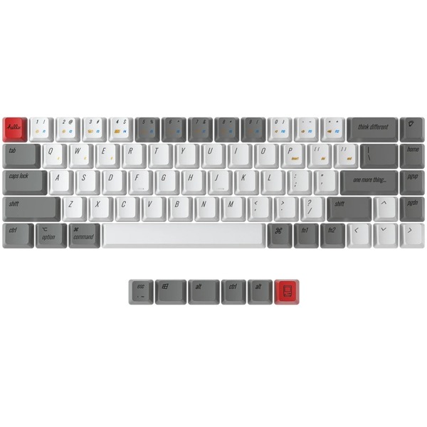 Sustancialmente Oír de tarjeta Keychron KP2, Cubierta de teclado blanco/Gris