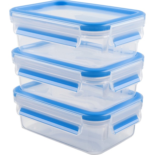 Emsa CLIP & CLOSE Rectangular Caja L Azul, Transparente pieza(s) transparente/Azul,