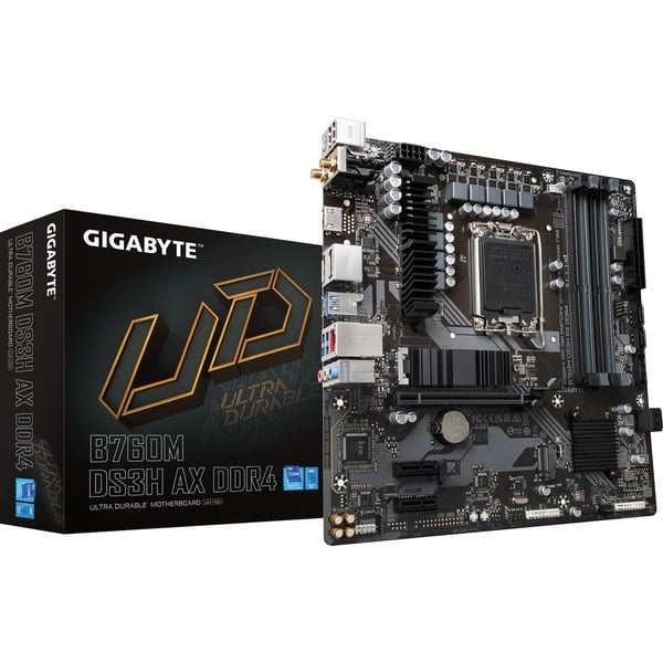 GIGABYTE B760 DS3H AX DDR4 Placa base negro/Gris