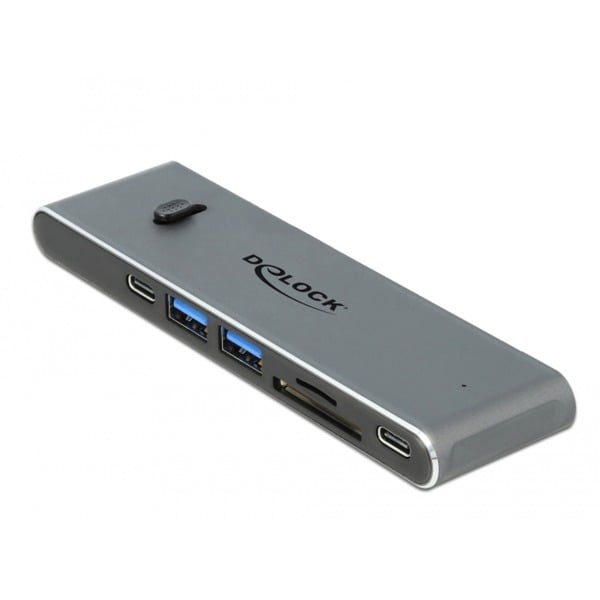 DeLOCK 87752 base para portátil y replicador de puertos Alámbrico USB 3.2 Gen 1 (3.1 Gen 1) Type-C Gris Estación de acoplamiento gris Alámbrico USB 3.2 Gen 1 (3.1 Gen 1) Type-C Gris MicroSD (TransFlash) SD 3840 x 2160 Pixeles Metal