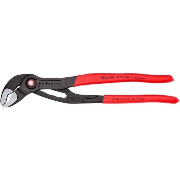 Knipex 87 21 300 Alicates para bomba de agua / tubos rojo