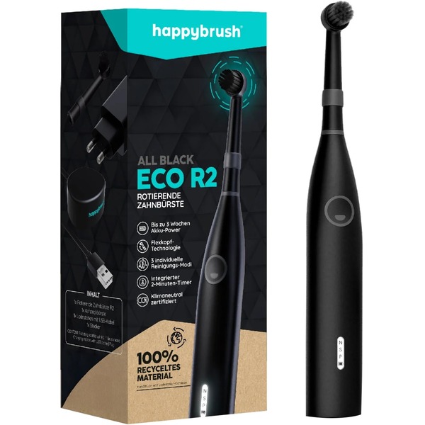 Happybrush CR2BEAN Cepillo de dientes eléctrico negro