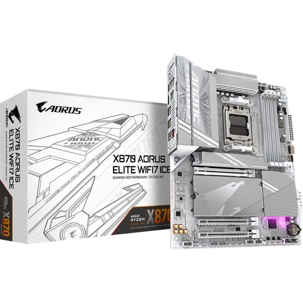 GIGABYTE X870 AORUS ELITE WIFI7 ICE Placa base plateado