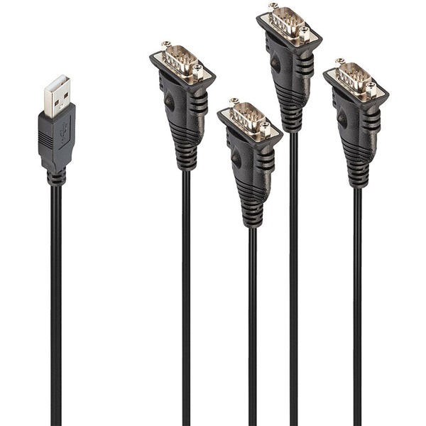 Lindy 42675 cable de serie Negro 0,94 m USB tipo A DB-9 Adaptador negro Negro 0,94 m USB tipo A DB-9 Macho Macho