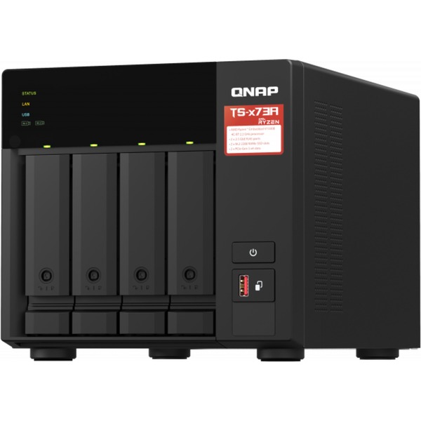 QNAP TS-473A NAS Torre Ethernet Negro V1500B negro NAS Torre Ryzen Embedded V1500B Negro