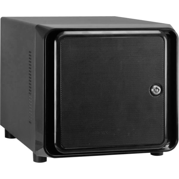 Inter-Tech SC-4100 Estante Negro Caja cubo negro Estante Servidor Negro Mini-ITX Acero 1U