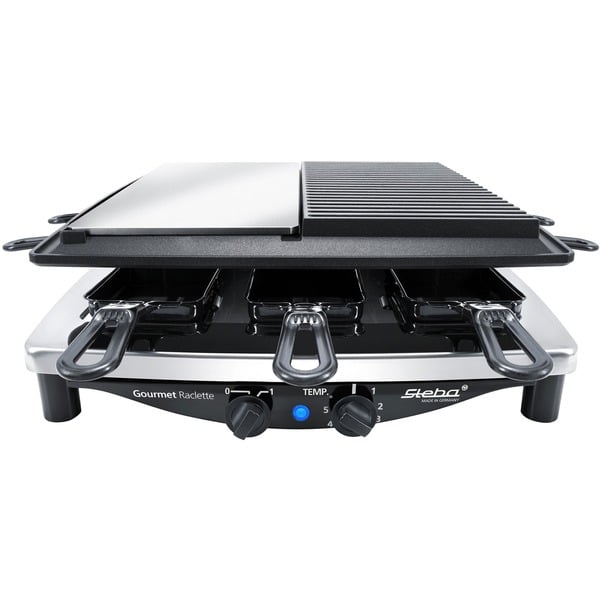 Steba RC 8 1450 W Negro Acero satinado Raclette acero fino/Negro 1450 W 230 V 390 mm 370 mm 140 mm 8 kg