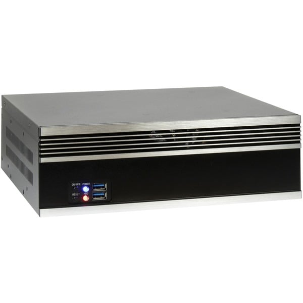 Inter-Tech 88887316 Caja HTPC negro/Plateado