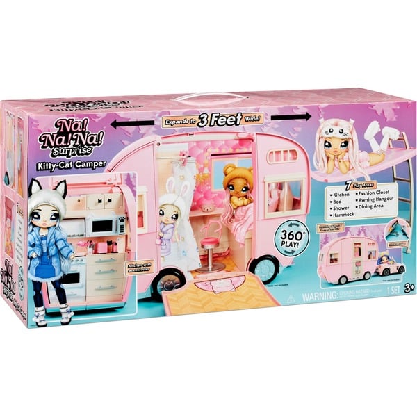 MGA Entertainment Kitty-Cat Camper Accesorios para muñecas Na! Na! Na! Surprise Kitty-Cat Camper