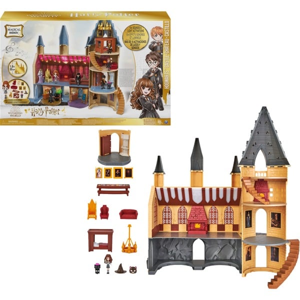 Spin Master Magical Minis Hogwarts Castle Muñecos  con 12 accesorios luces sonidos y muñeca de Hermione exclusiva