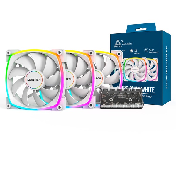 Montech AX120 PWM Ventilador blanco