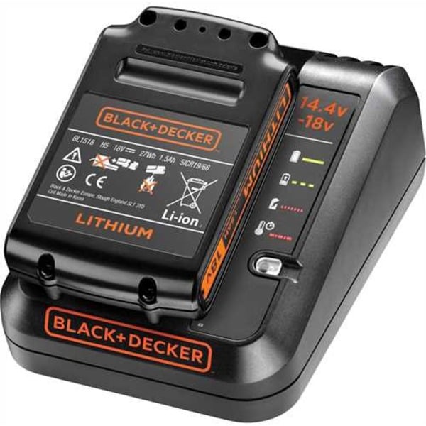 BLACK+DECKER BDC1A15 Batería Cargador negro Batería Ión de litio 1,5 Ah 18 V Negro 1 pieza(s)