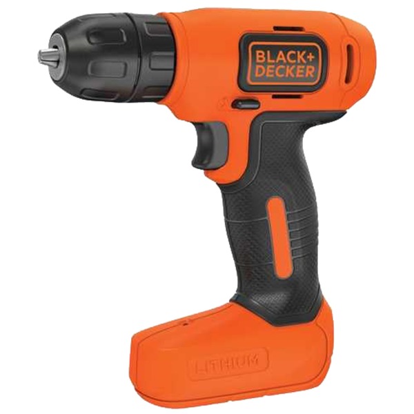 BLACK+DECKER BDCD8 Sin llave Negro Naranja Taladro/destornillador naranja/Negro Taladro de pistola Sin llave 1 cm 2 cm 1 mm 400 RPM