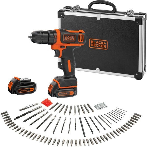 BLACK+DECKER BDCDD12BAFC taladro Negro Naranja Taladro/destornillador negro/Naranja Taladro de pistola 1 cm 2,5 cm 1 cm 550 RPM 22500 ppm