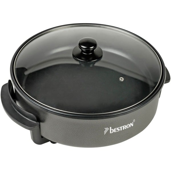 Bestron AHP1500Z paella eléctrica Pan gris/Negro Alrededor Gris Vidrio 1500 W 220-240 V 50/60 Hz