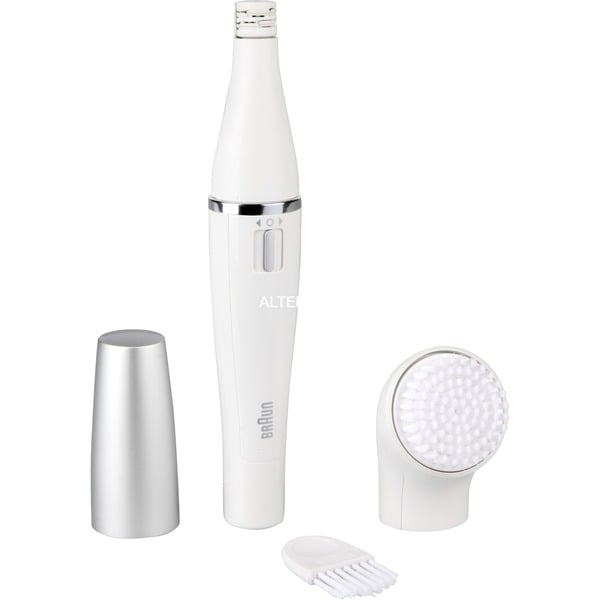 Braun FaceSpa 81458227 depiladora 10 pinzas Negro Azul blanco/Plateado Negro Azul 10 pinzas Mejillas Mentón Frente 0,02 mm Batería AA Battery operated