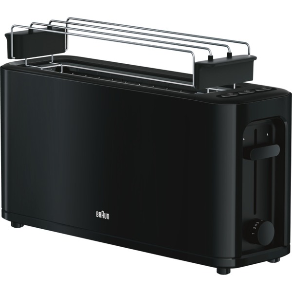 Braun HT3110 Black 1 rebanada(s) 1000 W Negro Tostadora negro 1 rebanada(s) Negro Plástico Botones Giratorio 1000 W 220 - 240 V