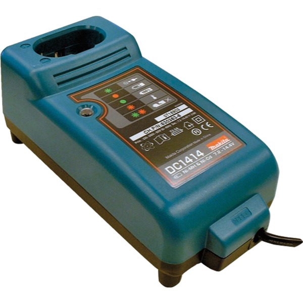 Makita DC1414 Cargador de batería azul Cargador de batería Makita Negro Turquesa 1,17 h Corriente alterna 230 V