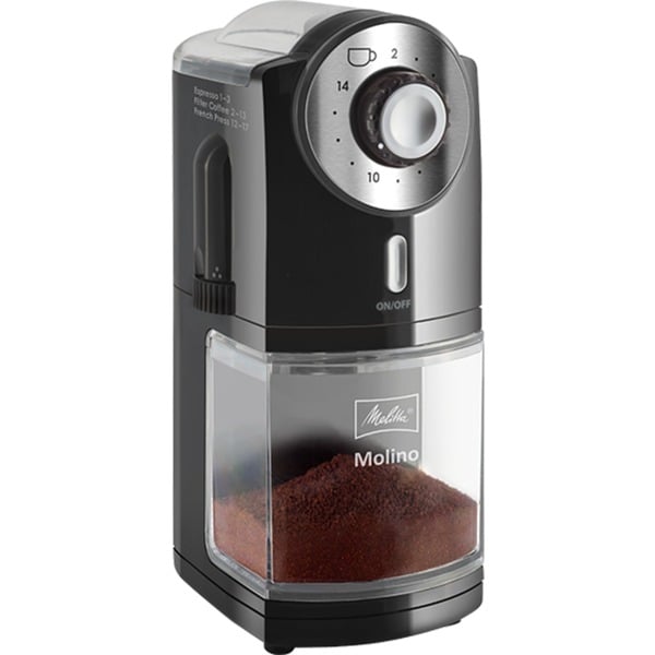 Melitta Molino 100 W Negro Acero inoxidable Molinillo de café negro 100 W 80 cm 120 cm 174,5 cm 193 kg 100 pieza(s)