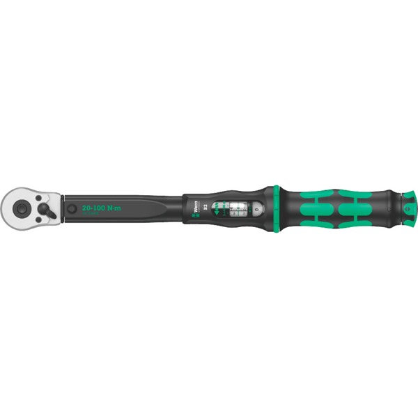 Wera 05075611001 llave dinamométrica Nm Llave de torsión negro/Verde Llamada dinamométrica de clic Nm Mecánico 3/8" 20 - 100 Nm Acero