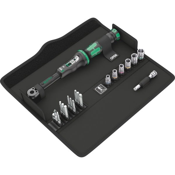 Wera 05130110001 Llaves dinamométricas Llave de torsión negro/Verde Llamada dinamométrica de clic Mecánico 1/4" 2,5 - 25 Nm Acero Negro / Azul