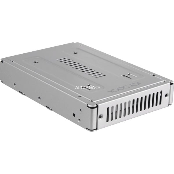 Icy Dock MB982IP-1S-1 base de conexión para disco duro Plata Bastidor de instalación plateado Unidad de disco duro SSD SATA 2.5" 6 Gbit/s Plata SECC