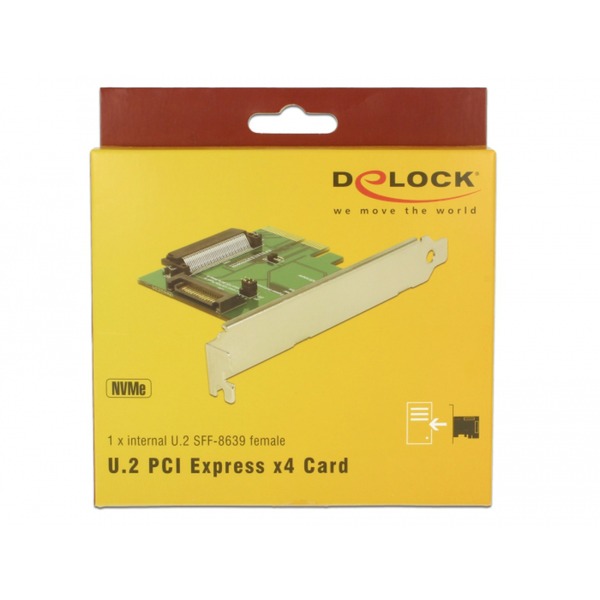 DeLOCK 89672 tarjeta y adaptador de interfaz Interno PCI SATA U.2 Controlador U.2 PCI SATA U.2 PCI 3.0 SATA Verde Windows 10 Windows 7 Windows 8.1