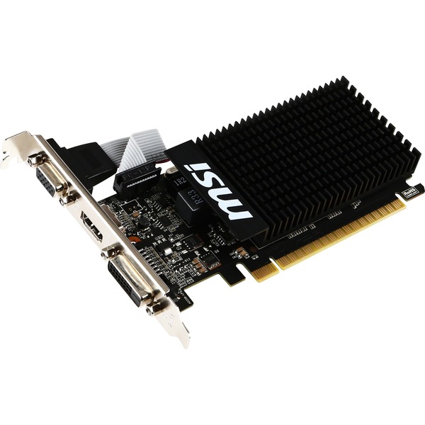 MSI GeForce GT 710 2GD3H LP, Tarjeta Gráfica HDMI, DVI-D, VGA