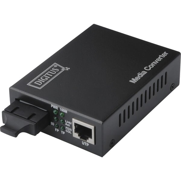 Digitus Convertidor de medios Fast Ethernet RJ45 / SC negro 100Base-TX 100Base-FX IEEE 802.3 IEEE 802.3u Ethernet rápido 10,100 Mbit/s Completo Semi (dúplex)