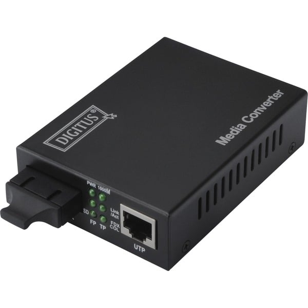 Digitus Convertidores de red negro 1000 Mbit/s 1000Base-TX 100Base-TX 1000Base-LX IEEE 802.3 IEEE 802.3u IEEE 802.3z Gigabit Ethernet 10,100,1000 Mbit/s