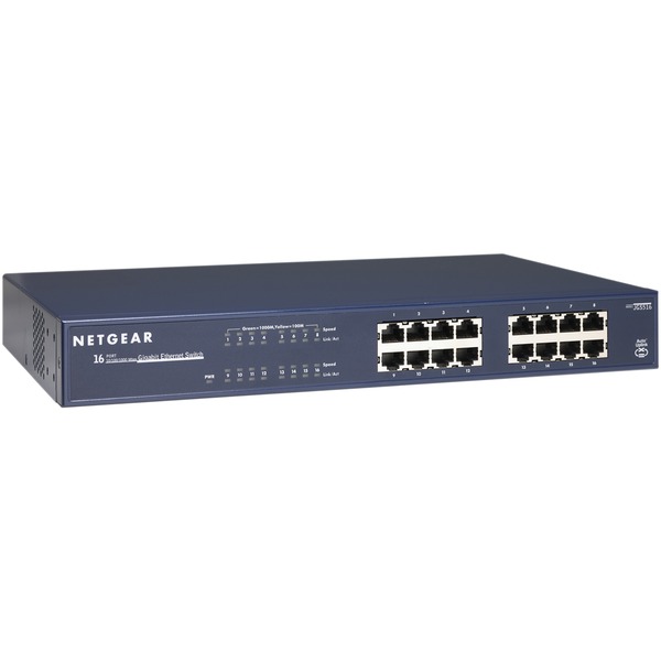 Netgear JGS516 No administrado Azul Interruptor/Conmutador azul No administrado