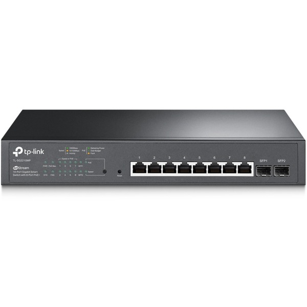 TP-Link TL-SG2210MP switch Gestionado L2/L2+ Gigabit Ethernet (10/100/1000) Energía sobre Ethernet (PoE) 1U Negro Interruptor/Conmutador Gestionado L2/L2+ Gigabit Ethernet (10/100/1000) Energía sobre Ethernet (PoE) Montaje en rack 1U