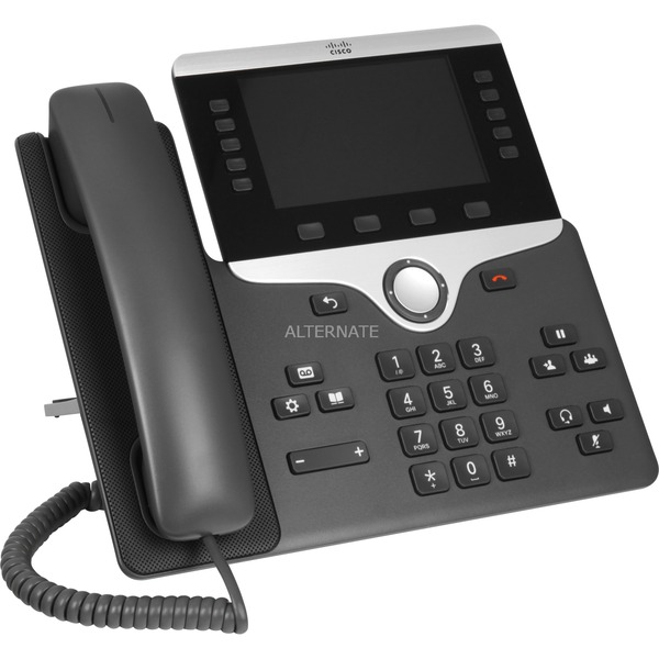 Cisco 8841 teléfono IP Negro Plata Teléfono VoIP negro Teléfono IP Negro Plata Terminal con conexión por cable Escritorio/pared Digital 12,7 cm (5")