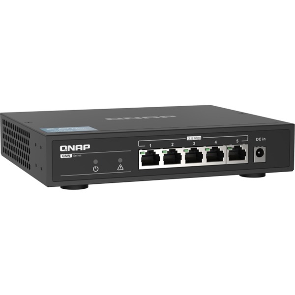 QNAP QSW-1105-5T switch No administrado Gigabit Ethernet (10/100/1000) Negro Interruptor/Conmutador negro No administrado Gigabit Ethernet (10/100/1000)